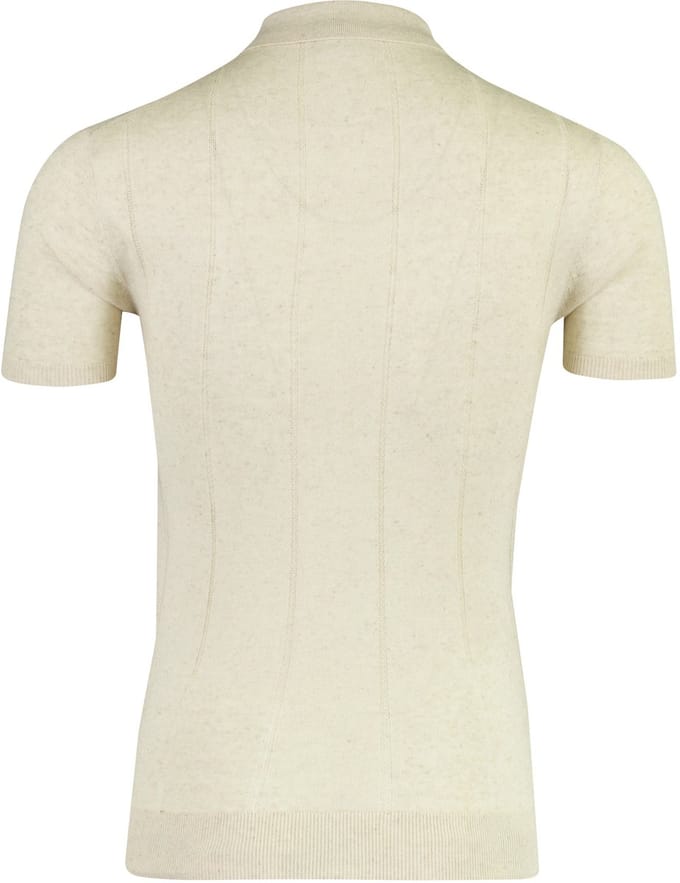 Beige polo Profuomo beige katoenblend 3 knoops