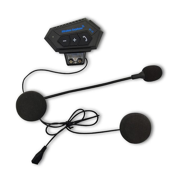 BT12 Motor-BT-headset Helm-headset met microfoon Motor-BT-intercom voor telefoongesprekken zwart
