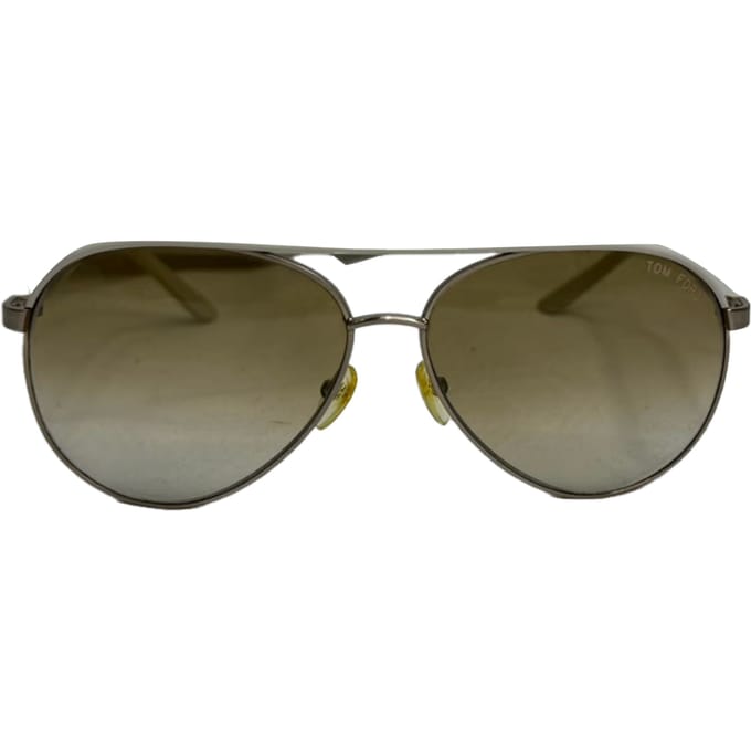 Tom Ford Aviator zonnebril in ivoorkleurig acetaat