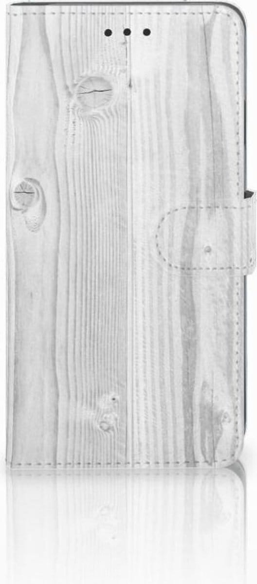 Apple iPhone Xs Max Book Style Case White Wood
