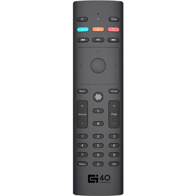 G40S Smart Voice Air Mouse 6-assige gyroscoop Handheld afstandsbediening IR-leerstembediening 3 zwart