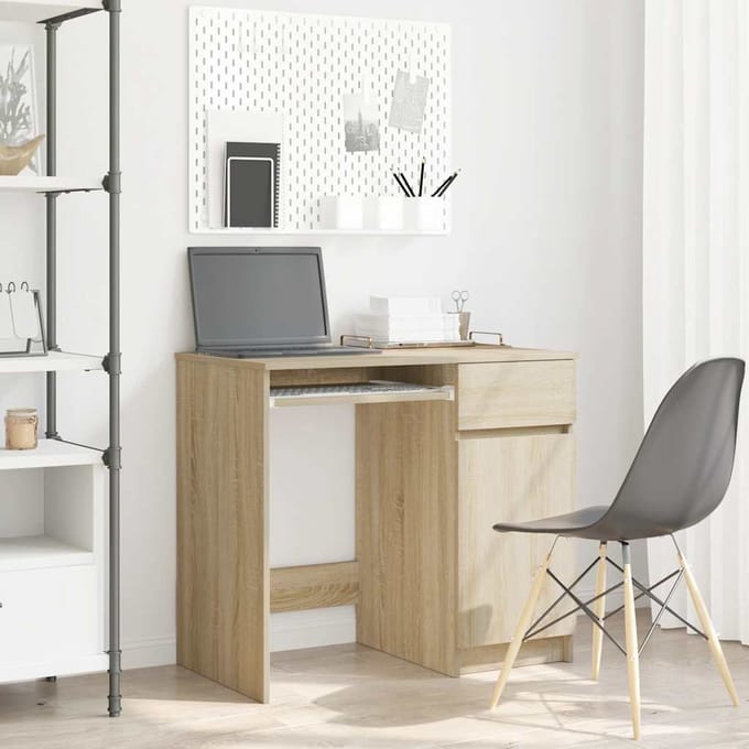 vidaXL - Bureau - 86x49x76 - cm - spaanplaat - sonoma - eikenkleurig