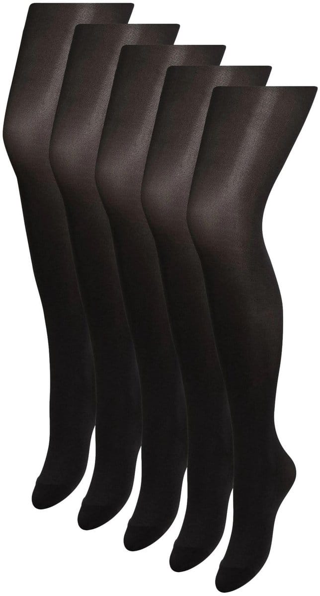 Next - Dames - Set van 5 ondoorschijnende panty's van 40 denier - Zwart