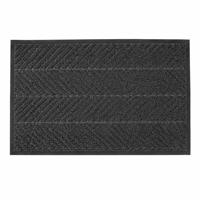 Eurocatch Deurmat Binnen Antislip - Droogloopmat Maat XL 50 x 80 cm - Vuilabsorberend - Zwart