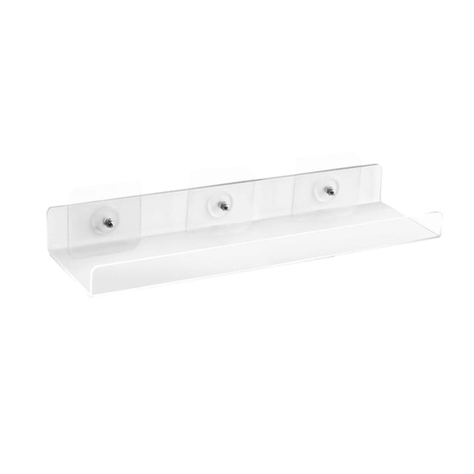 Wandmontage Opbergplank Zelfklevend Helder Acryl Multifunctioneel Douche-organizer voor Keuken white