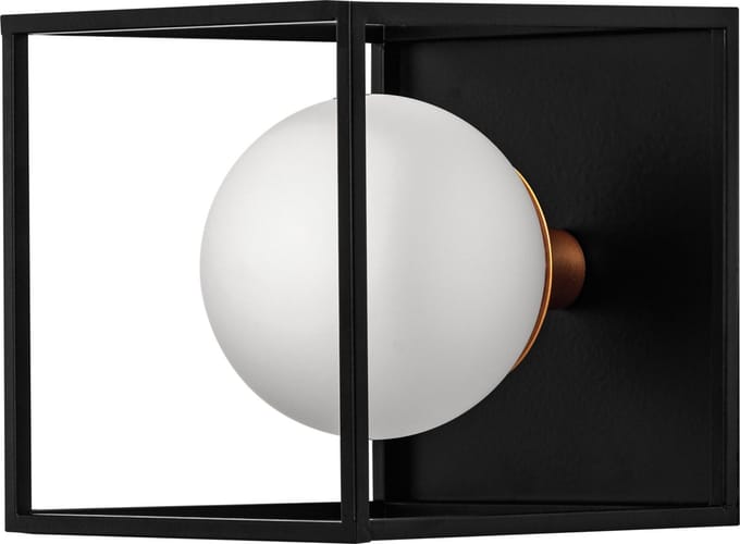LEDVANCE DECOR Vierkante badkamer wandlamp IP44, zwart, G9