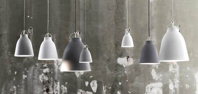 Fritz Hansen - Caravaggio hanglamp mat - P2=M - Kabellengte 3m - wit