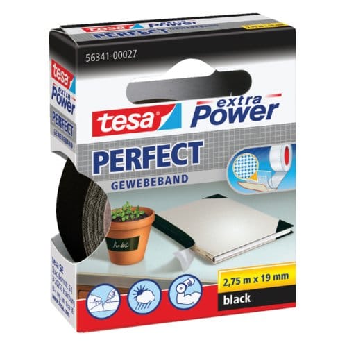 Textieltape tesa® extra Power Perfect 2.75mx19mm zwart