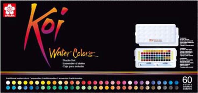 Sakura Koi Water Colors Studio Set | 60 halve napjes