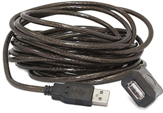 Hamlet XUREP10 USB-kabel USB 2.0 10 m USB A Zwart