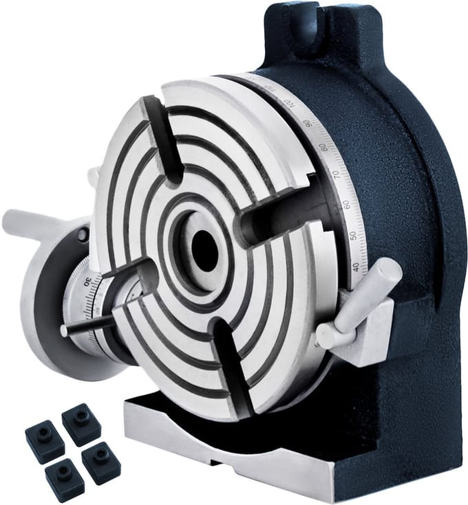 Verticale en horizontale ronde roterende werktafel Sectiediameter 150 mm