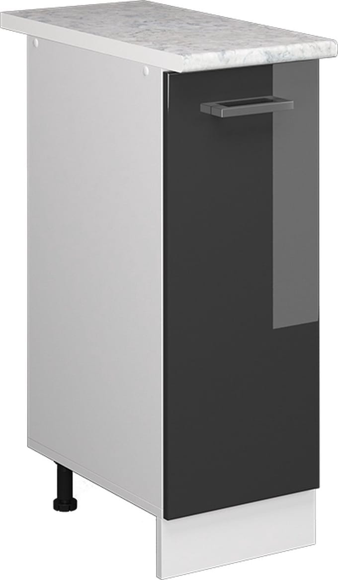 Vicco R-Line Apotheekkast – 30 cm, WB Marmer Antraciet Hoogglans