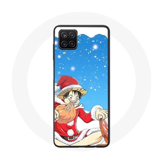 Coque - One Piece - Samsung Galaxy A12 - Souple - Noir - Anime Luffy Noël 2023