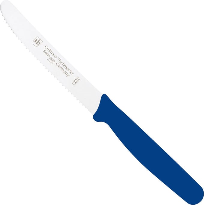 RÖR Solingen Tafelmes Culinaro – RVS – Lemmet 11 cm – Kunststof Heft – Blauw