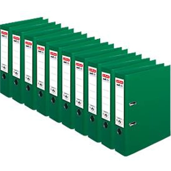 herlitz ordner maX.file protect plus, A4, rugbreedte 80 mm, 10 stuks, groen
