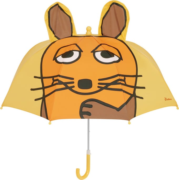 Playshoes - Paraplu voor kinderen - Muis met 3D oren - Geel - maat Onesize