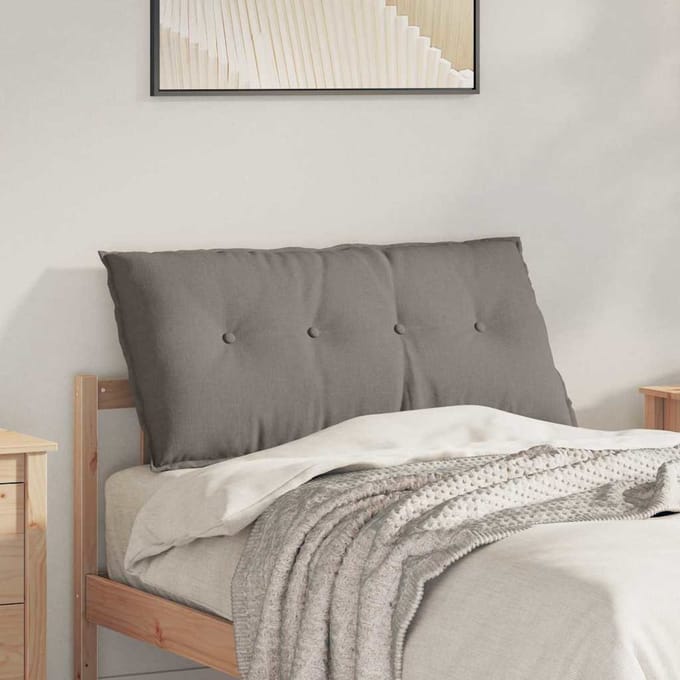 vidaXL - Rugkussen - Taupe - 100 - x - 50 - x - 19 - cm - Stof