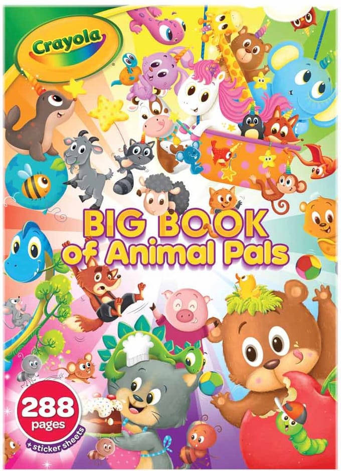 Crayola - Het grote dieren kleurboek - 288 blz. - 2 sticker vellen