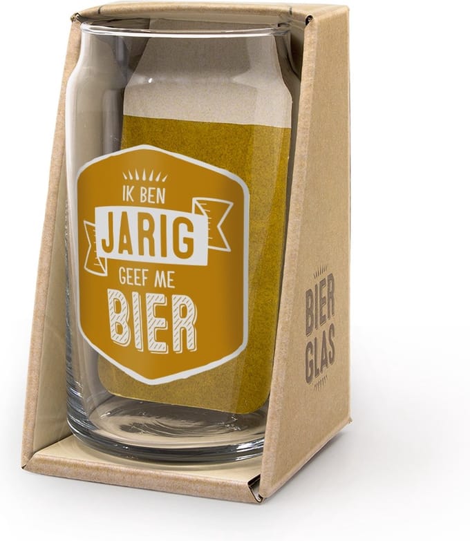 Bierglas - Jarig - In cadeauverpakking