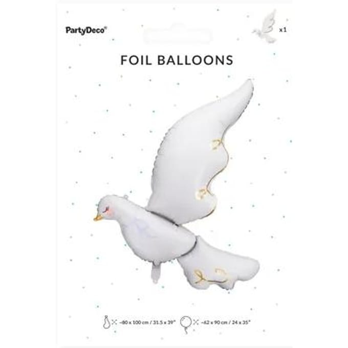 Duif Folie Ballon Groot 90cm