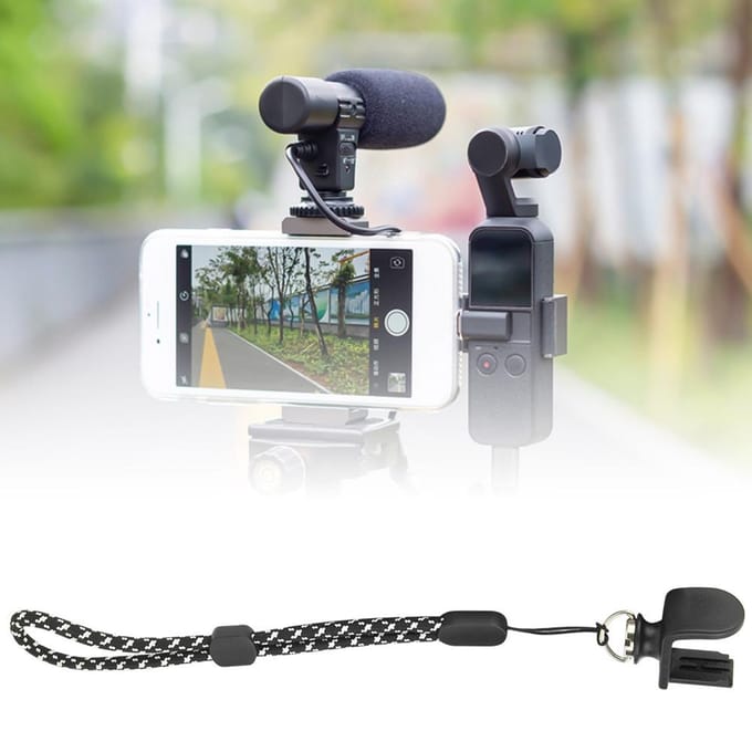 Dragonne de Poignet Cordon en Nylon Plastique Portable pour Caméra DJI Osmo Pocket gray