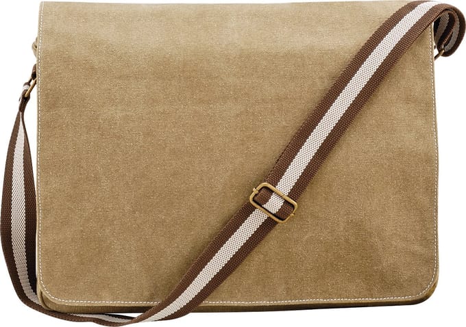 Quadra Vintage Canvas Zak voor verzending - 14 Liter (Sahara)