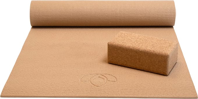 Basispakket yogamat en blok - desert