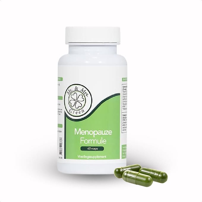 Mr and Mrs Green - Menopauze Formule - Ondersteuning Overgang - Zilverkaars & Monnikspeper - Vitamine E & D3 Supplement