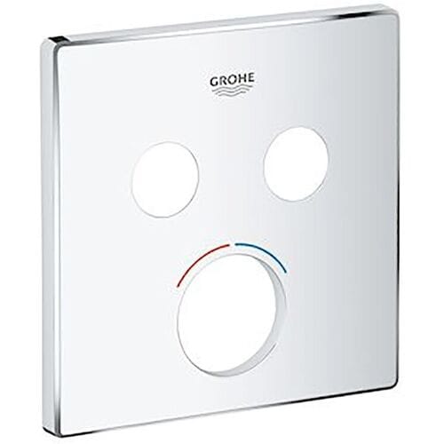 GROHE Rozet 46995 vierkant voor mengkraan met 2 afsluitventielen chroom, 46995000