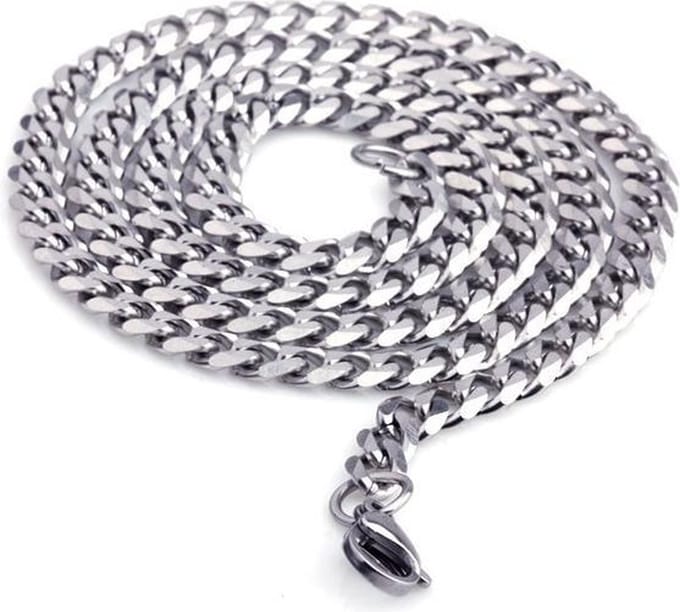 Stalen Schakelketting - Heren - Edelstaal - 7mm/50cm