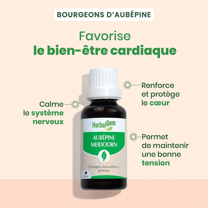 HerbalGem Meidoorn Bio | Bloedsomloop 30 Druppels