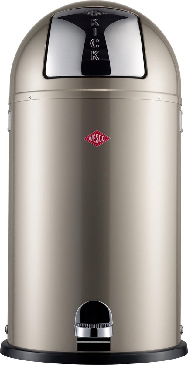 Wesco Kickboy Prullenbak - 40 l - Nieuw Zilver
