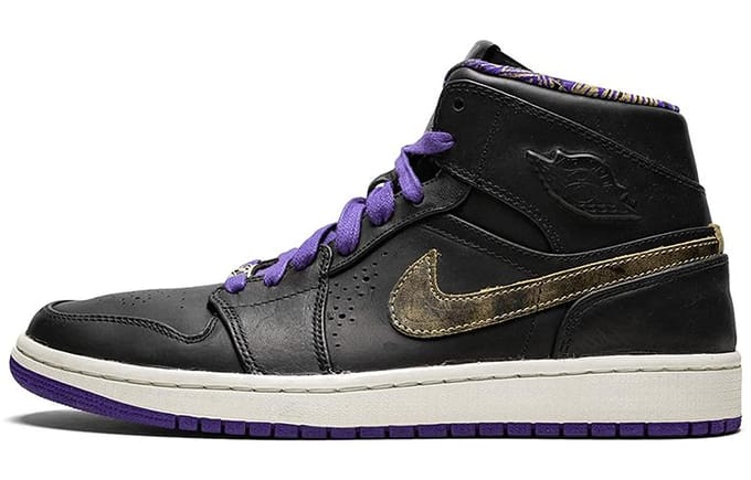 Jordan 1 Retro Mid Nouveau Black History Month 2014 629151-009 45