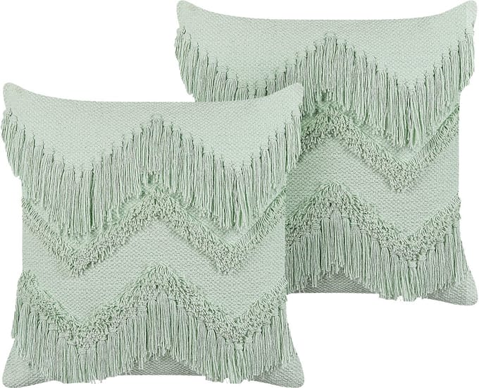 BACOPA - Sierkussen set van 2 - Lichtgroen - 45 x 45 cm - Katoen
