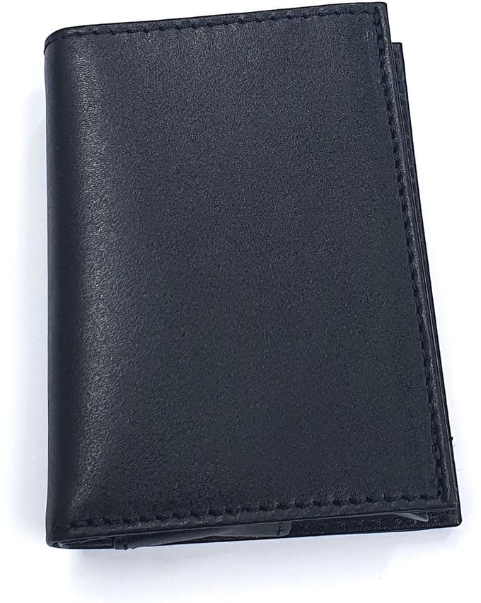 Frank1967 Leren Pasjeshouder – Luxe Heren Portemonnee – Dun & Elegant - Zwart