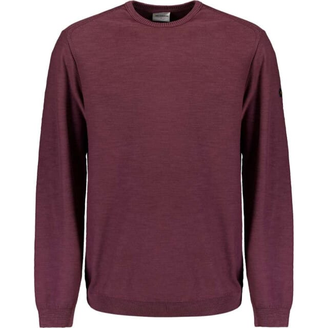 No Excess Pullover Crewneck Garment Dyed + Stone Washed Dark Wine Maat: M | Sweaters Outlet | Heren