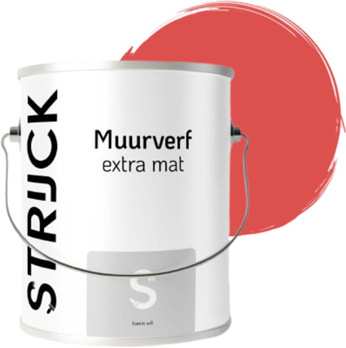 STRIJCK Muurverf Extramat - Aardbei - 082R-4 - 2.5 liter