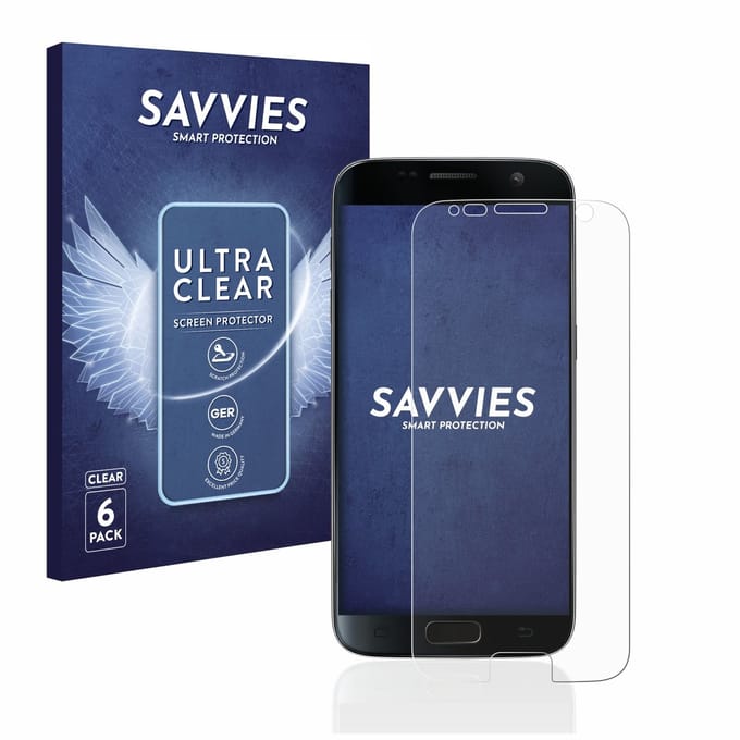 Savvies - Screenprotector voor Samsung Galaxy S7 - Folie Beschermfolie transparant 6 Stuks
