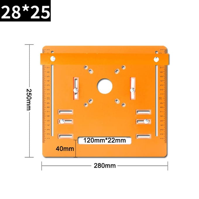 Machine de découpe multifonctionnelle, plaque de Base, coupe plate à 90 degrés, coupe diagonale à 45 degrés, adaptée à 4 150mm orange
