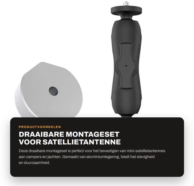 Dailygoods - Draaibare Montageset voor Satellietantenne met Adapter