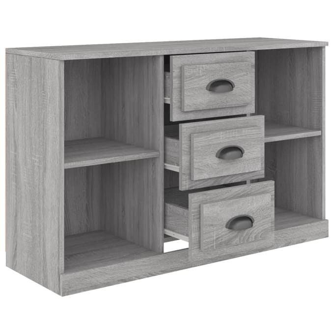 vidaXL - Dressoir - 104,5x35,5x67,5 - cm - bewerkt - hout - sonoma - grijs