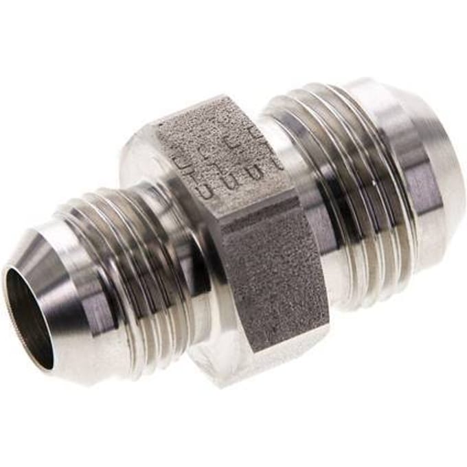 JIC  Verloopnippel UNF 7/8''-14 X UN 1-1/16''-12 RVS 210bar