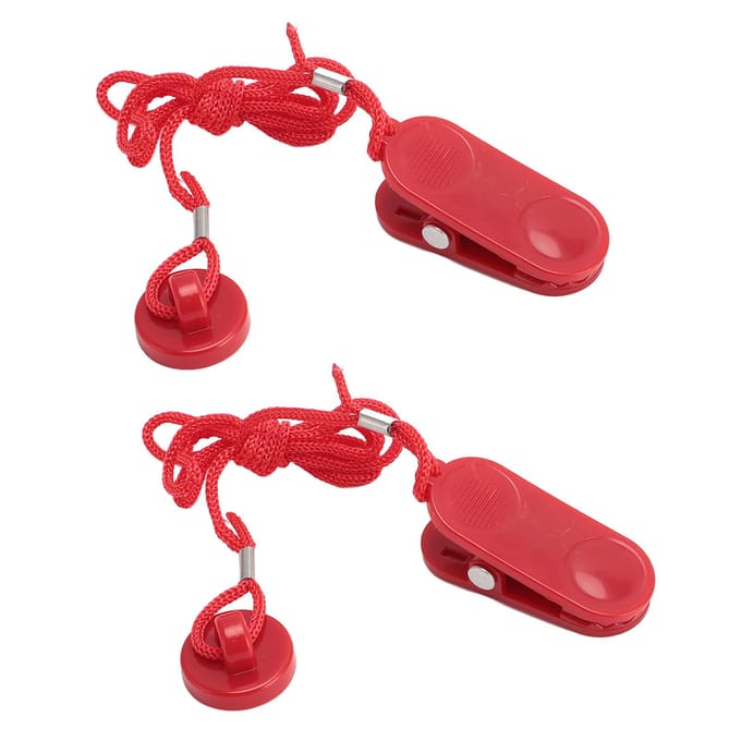2 STUKS Loopband Veiligheidssleutel Magnetisch ABS Draagbaar Loopband Veiligheidsslot Noodstop Accessoire red