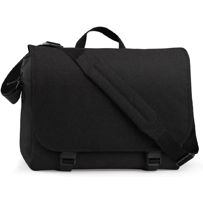BagBase Two-Tone Digital Messenger BG218 - Black - 39 x 31 x 12 cm