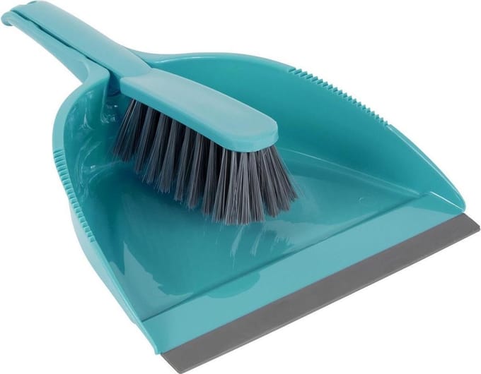 Stoffer en Blik - kunststof - turquoise - 23x21cm
