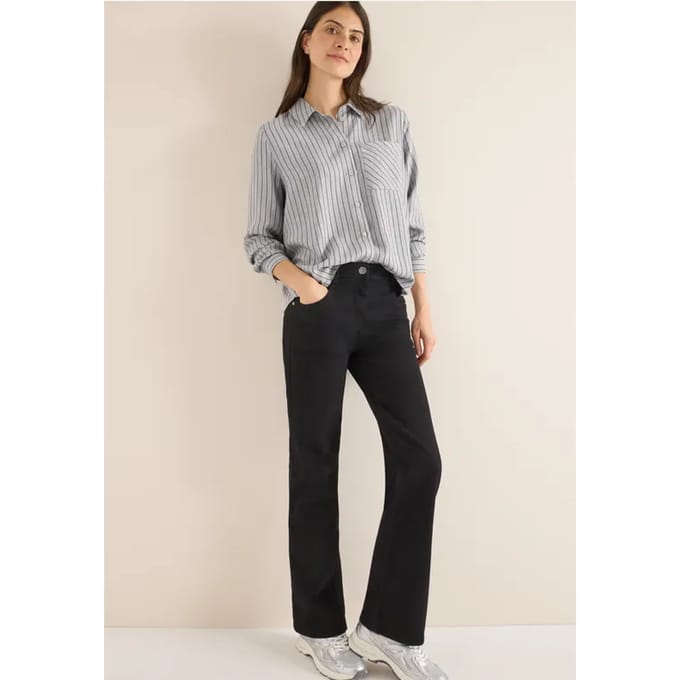 Gestreept flanellen overhemd blouse