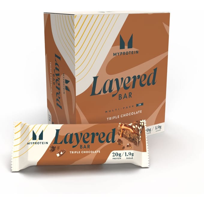 Eiwitreep met laagjes - 6 x 60g - Triple Chocolate Fudge