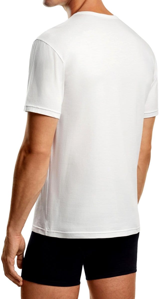 Emporio Armani heren 2P O-hals shirts mini logo blauw & wit