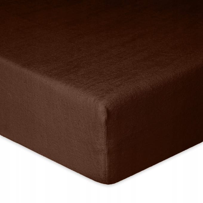 Terry hoeslaken met elastiek 140x200 cm - Bruin