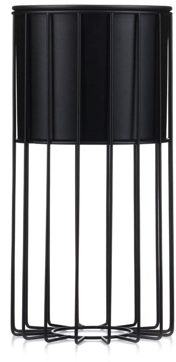 Flore Loft - Bloemstandaard - Modern - Duurzaam - Stijlvol - 42 cm - Zwart